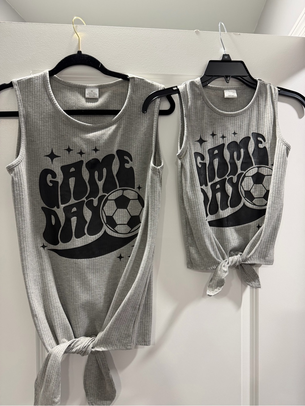 GAME DAY Grey Tie-Front Sleeveless Top - Unbranded